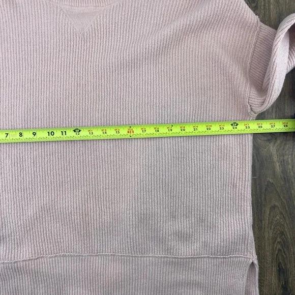 Blush Pink Slouchy Sweater Oversized Soft Girl Cozy Hailey Bieber Aerie - Picture 8 of 10